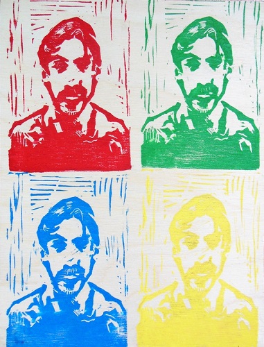 Four Color Self Port Block Print